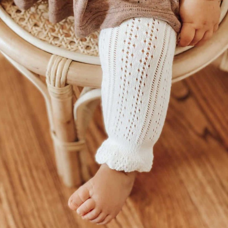 Open Foot Crochet Tights