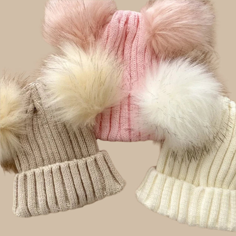 Double Pom Pom Beanies
